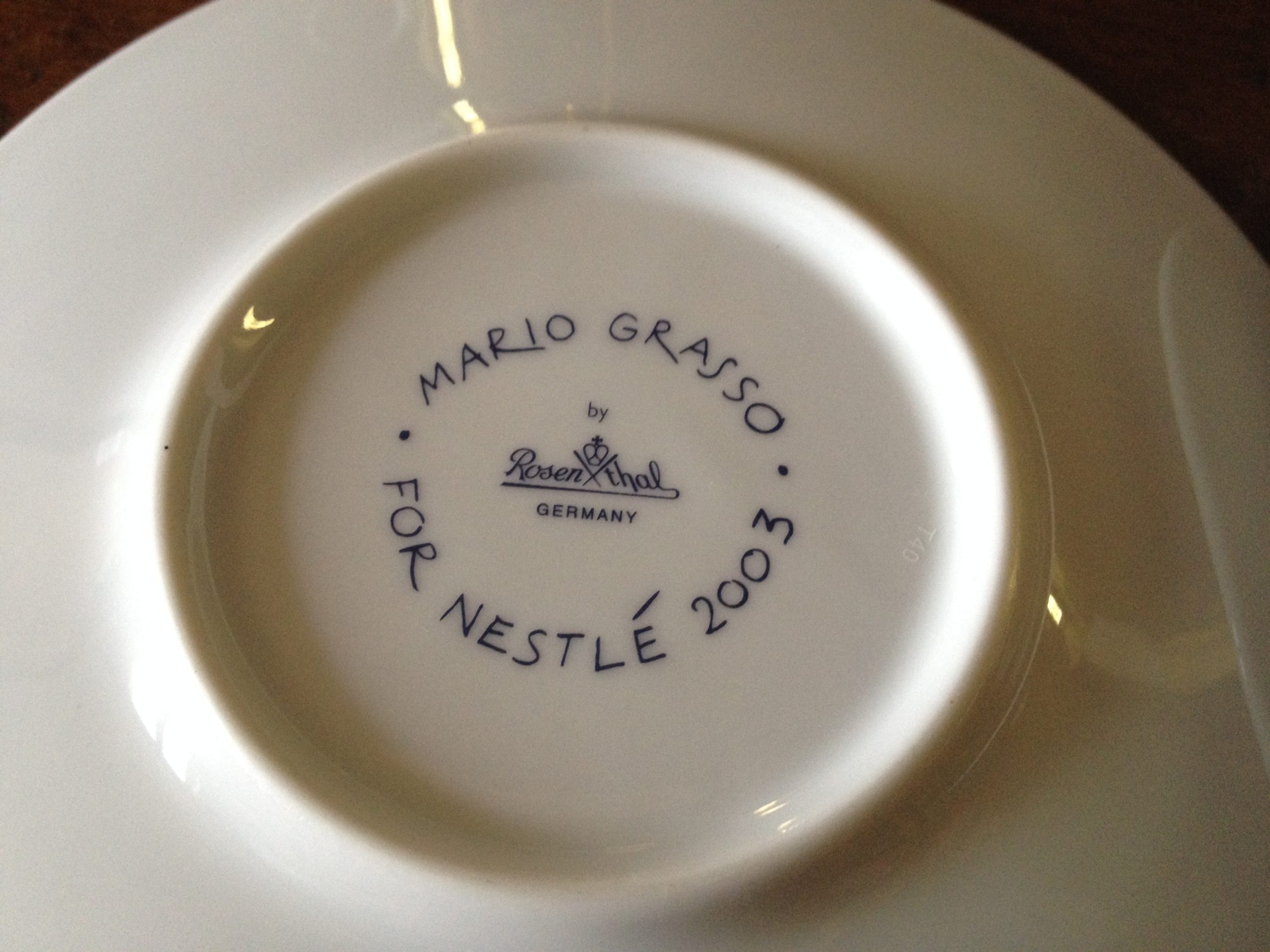 Paire de tasses et soucoupes sous-tasses Mario Grosso – Image 3