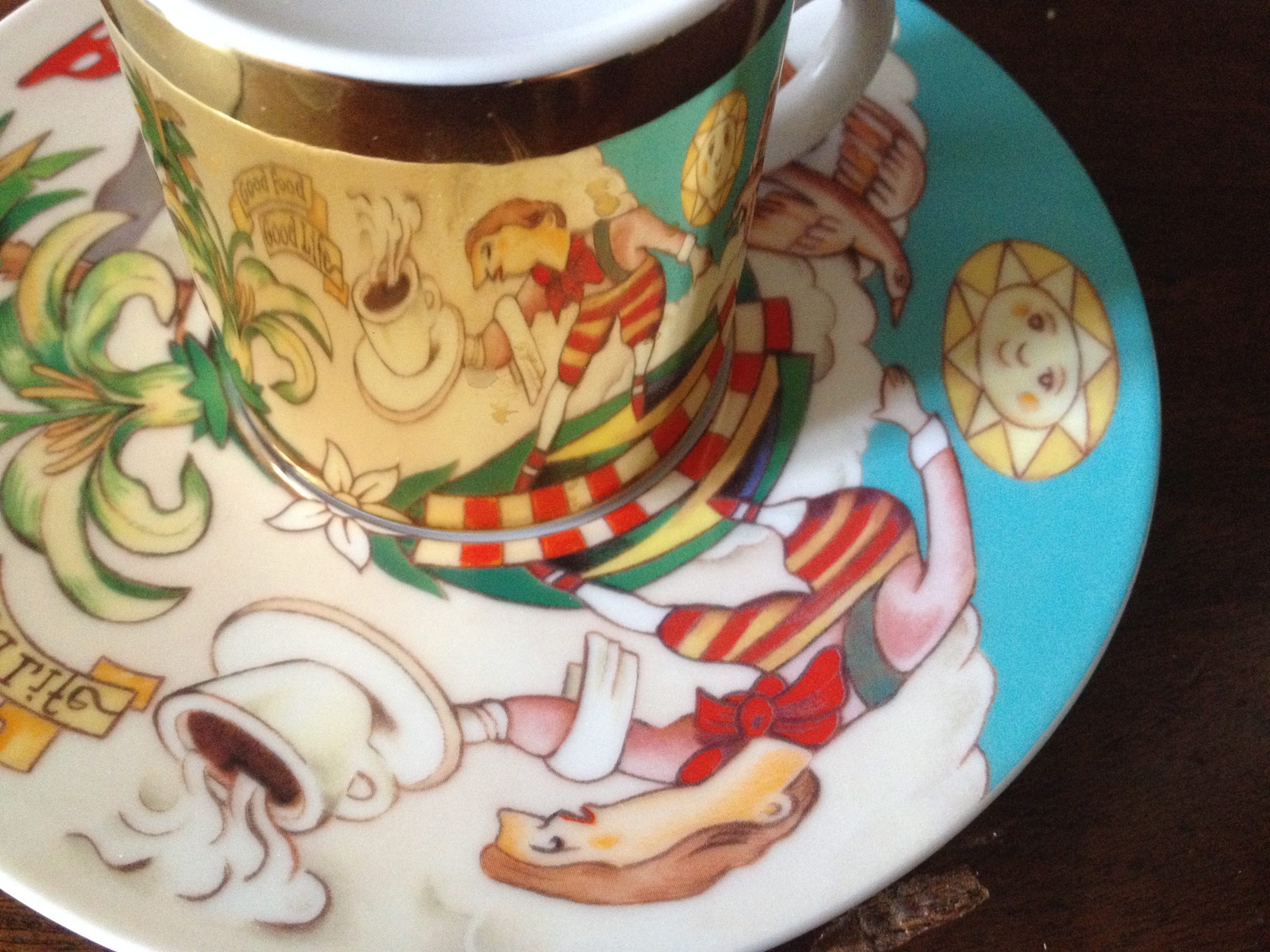 Paire de tasses et soucoupes sous-tasses Mario Grosso – Image 4